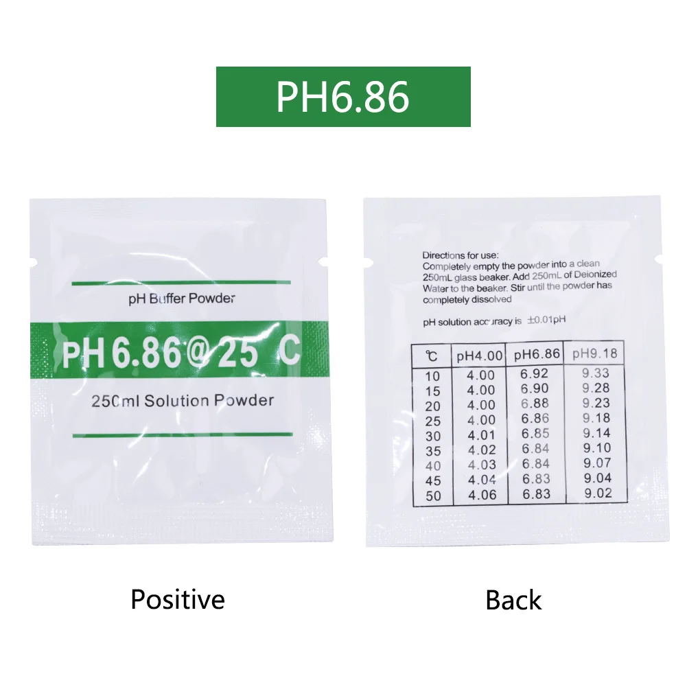 15/25pcs/lot PH Buffer Powder 4.00/6.86/9.18 Calibration Point PH Measure Calibration Solution For PH Test Meter