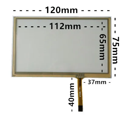 5 inch resistive touch screen handwriting screen screen LCD touch screen 120*75