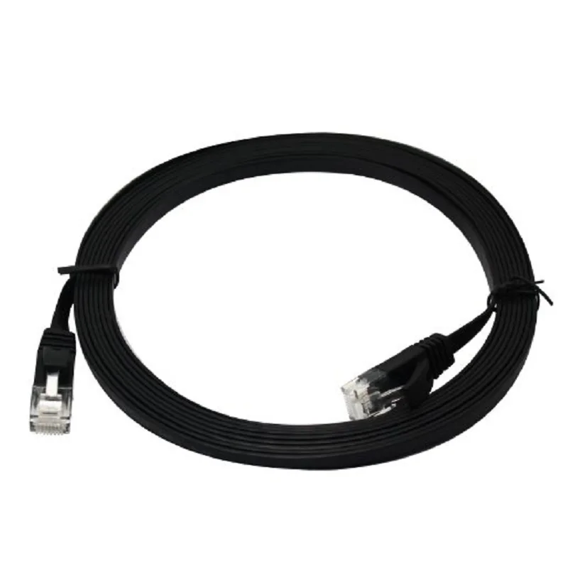 Pure copper wire CAT6 Flat UTP Ethernet Network Cable RJ45 Patch LAN cable 0.25m 0.5m 1m 2m 3m 5m 10m 15m 10mblack white color