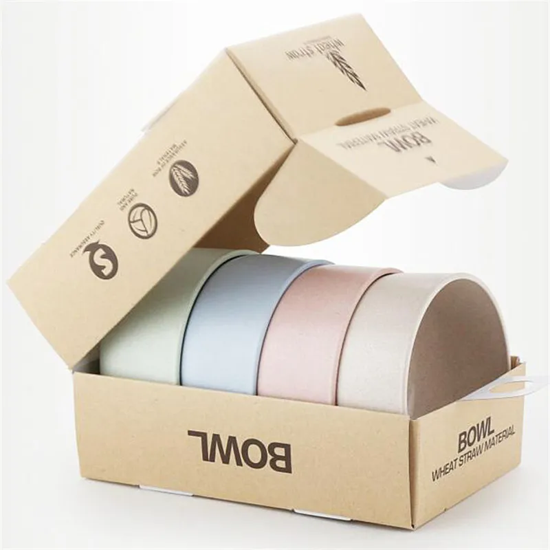 4.5 بوصة أدوات المائدة حساء الأرز سلطة الحبوب المعكرونة صديقة للبيئة وعاء طبق وعاء حساء وعاء الأرز للمطبخ الأطفال الغذاء الحاويات