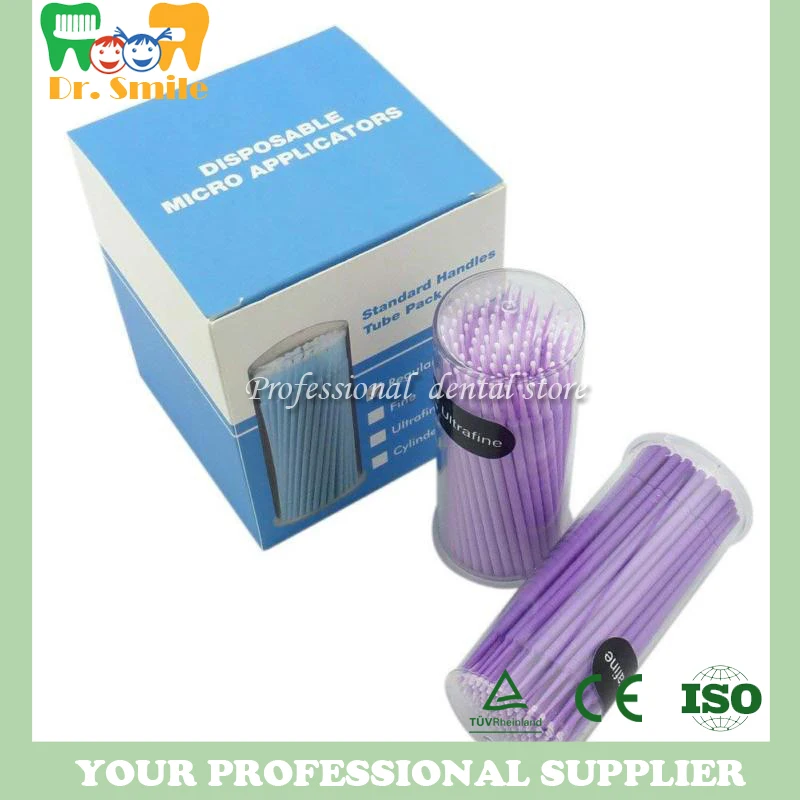 Dental Disposable Micro Brush Micro Applicators materials Regular size Purple