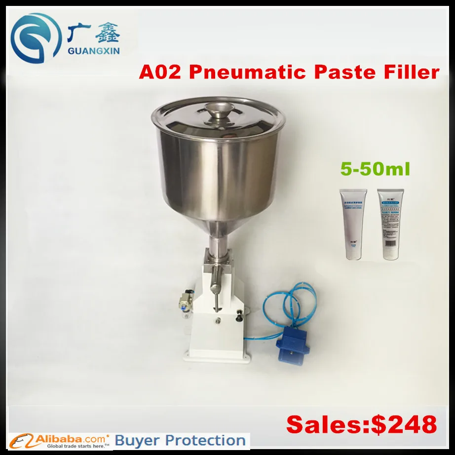 

A02 Manual Filling Machine(Pneumatic),pedal Filling Machine,5-50ml small dose paste and liquid filling machine,piston filler