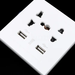 1pcs Electric Wall Charger Station Socket Adapter Power Outlet Panel with Dual USB Port For Hotel Home using