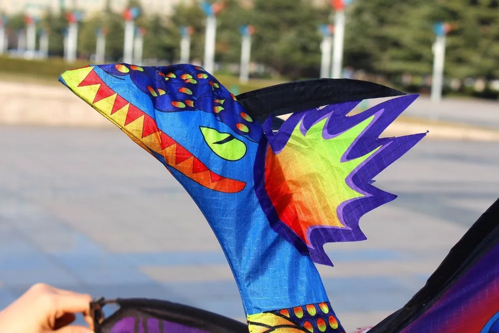 ใหม่คุณภาพสูงคลาสสิก Dragon Kite 140 ซม.x 120 ซม.สายหางพร้อมที่จับและสตริงดีบิน Kites จาก Hengda