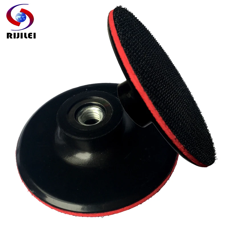 RIJILEI 3Inch Rubber Backer Pad 80mm Thin Hook & Loop Sanding Pad M14/M10 Self-Adhesive Disc Angle Grinder Polisher 3BFR