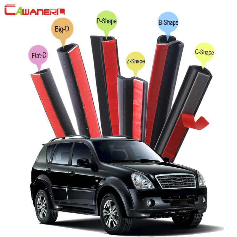 Cawanerl For Ssang Yong Rexton Rodius Kyron Car Accessories Seal Sealing Strip Kit Weatherstrip Seal Edge Trim Noise Control