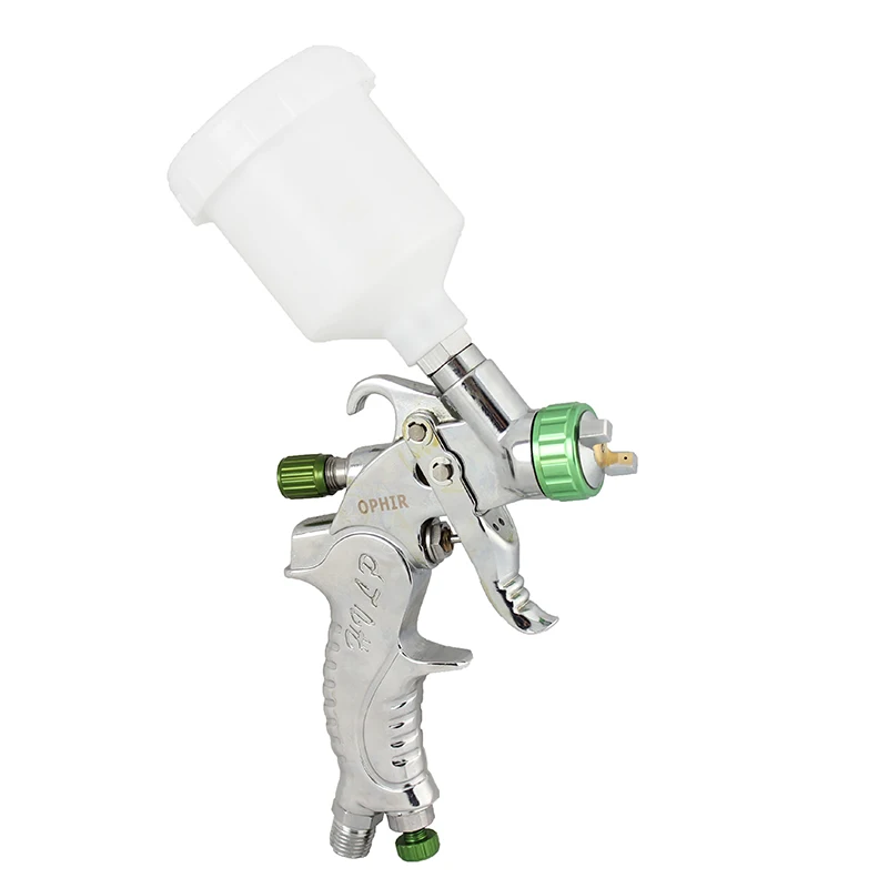OPHIR Mini Airbrush Gun 1.0mm Touch-Up HVLP Spray Gun Auto Paint 120CC Plastic Cup Sprayer Power Tool for Car Paint_AC046(1.0mm)