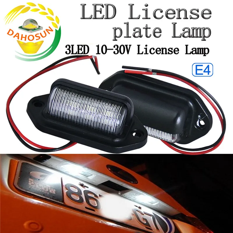 1PC X dahosun Car Led License Plate Light for 12V 24V Rear Tail Truck Lorry Trailer Caravan and car  DOT certificate