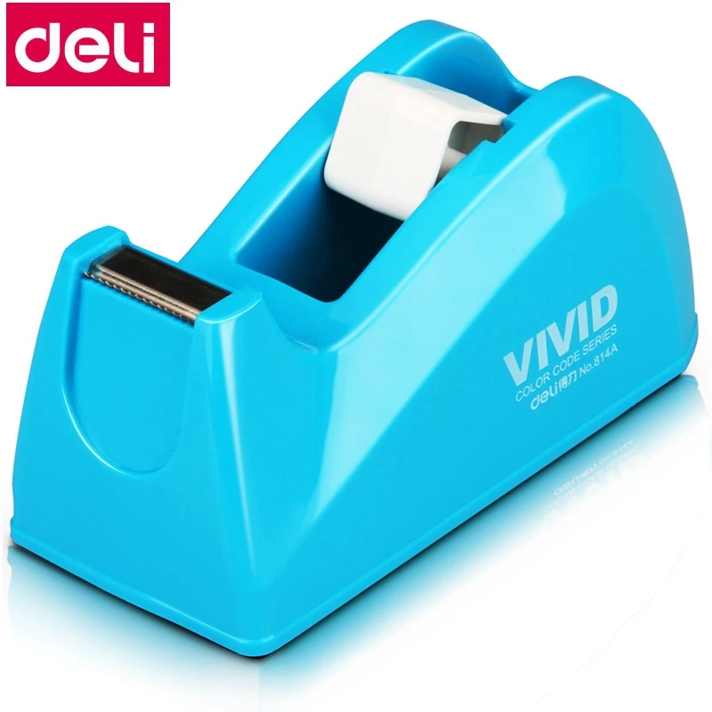 Deli 814A Tape Dispenser Moda Cinto de Assento Suporte De Fita Adesiva Max. 18mm Fita Estilo Colorido Modelagem Suave Lâmina Afiada