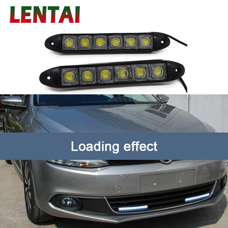 LENTAI 1Set 6 LED Car Daytime Running Lights DRL Fog Lamp For Volvo Toyota Renault Chevrolet cruze Opel astra h Nissan qashqai