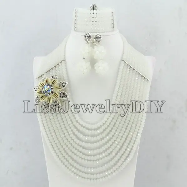 

Simple And Fashion Crystal African Beads Jewelry Sets Nigerian Wedding Bridal Indian Beads Jewelry Sets HD3836