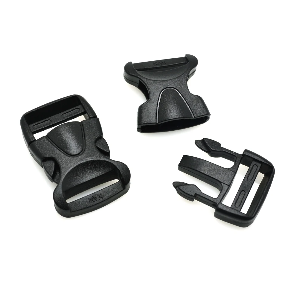 1pcs 20mm 25mm 32mm 38mm 50mm Side Release Buckle Plastic Curved Backpack Straps Webbing Bag Parts