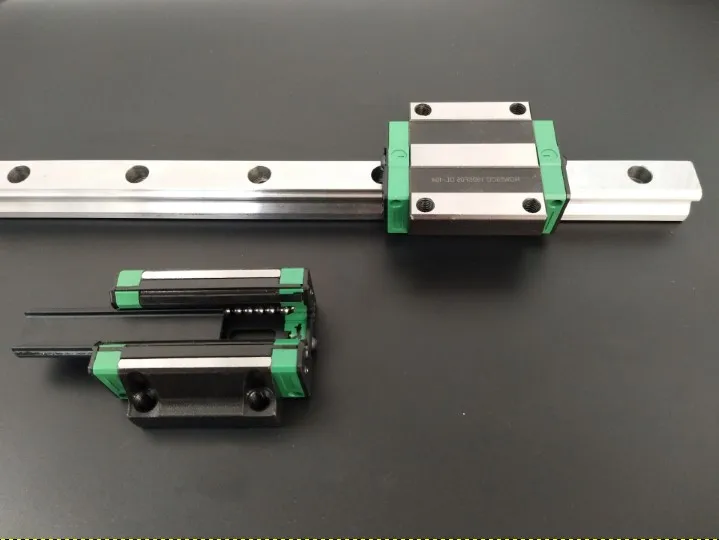 2pcs China made HGR15 L-900mm linear guide / rail + 4pcs HGW15CA / HGW15 linear blocks carriage flanged  CNC parts