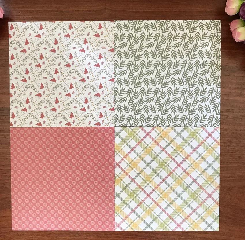 24 Sheets Cartoon mushroom Scrapbooking Pads Paper Origami Art Background Paper Card Making DIY Paper Craft