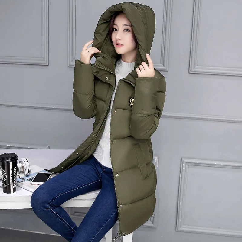 Pink Velvet Long Women Coats Waterproof Parkas 2017 Feathers Casual Student Coats Slim Standard Coats Z510 35