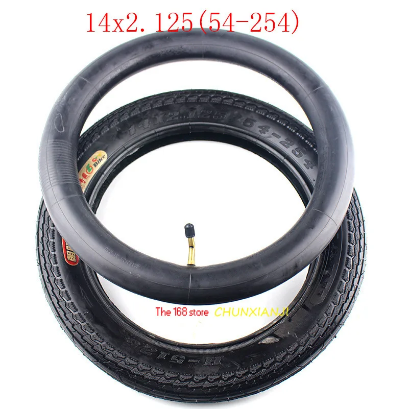 

High Quality Electric Bicycle Tire 14x2.125 54-254 E-bike Tyre 14inch Antiskid Tyre fits Many Gas Electric Scooter14*2.125 tyre