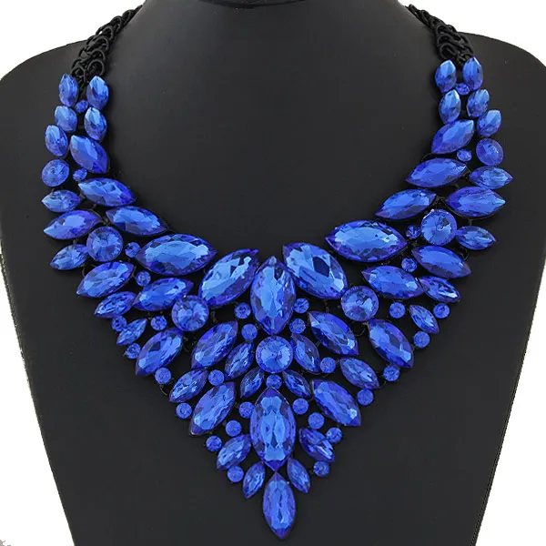 Luxury exaggerate Necklace Collier Femme Bijoux Statement Necklace Choker Collar For Women