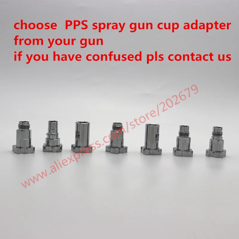 all Spray Gun Connector Spray Gun Cup Adapter Pot Joints 16X1.5 14X1 G3/8 for Spray Gun Disposable measuring cup