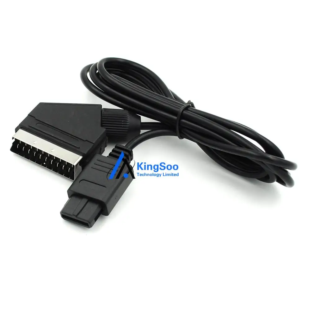 1.8M AV TV video game scart RGB cable for Nintendo 64 SNES Gamecube console PAL