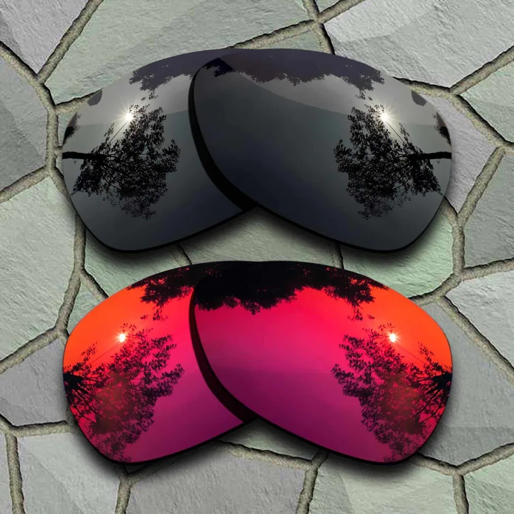 Grey Black&Violet Red Sunglasses Polarized Replacement Lenses for Oakley Crosshair 2012