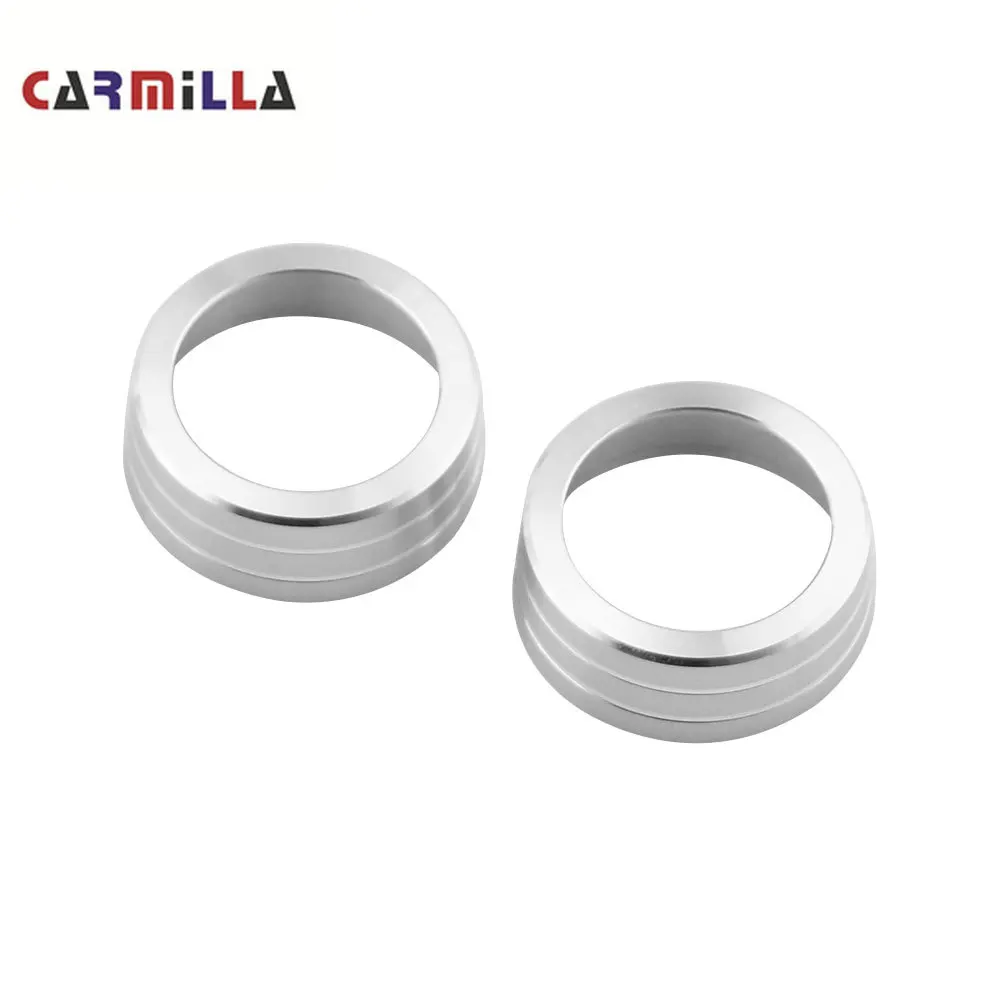 Carmilla 2 Pcs/Set Car Air Conditioning Knob Protection Trim Cover for Ford Focus 3 4 MK4 2015 2016 2017 2018 Covers Accessories