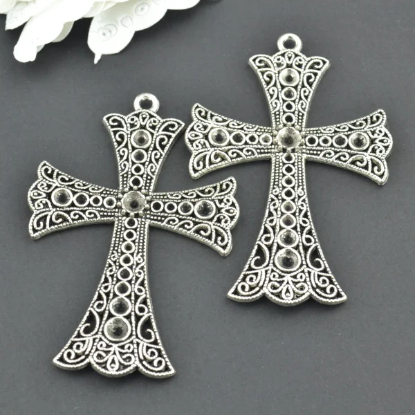 3Pcs metal cross Charm Antique Tibetan Silver Pendant Jewelry Products Charms Diy Pendants For Necklace Bracelets  T04