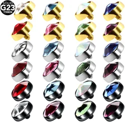 1PC Titanium Micro Dermal Piercing Gem Micro Dermal Anchor Crystal Top Skin Diver Piercing Hide in Surface Piercings Jewelry 14G