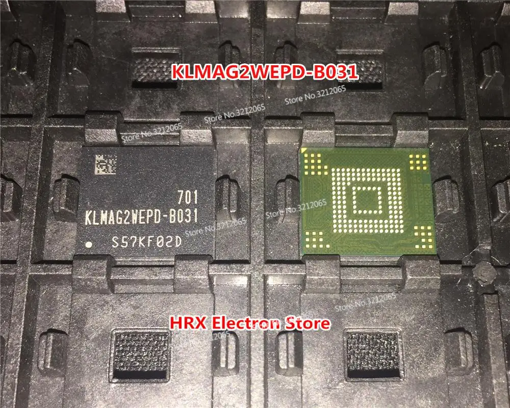 100% New Original 16GB KLMAG2WEPD-B031 KLMAG2GEAC-B001 KLMAG2GEAC-B031 KLMAG2WE4A-A001 KLMAG2GE2A-A001 BGA EMMC Chip 