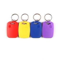 10pcs Double working frequency  UID Rewritable Composite Key Tags Keyfob (125KHZ EM5200 RFID+13.56MHZ UID Changeable