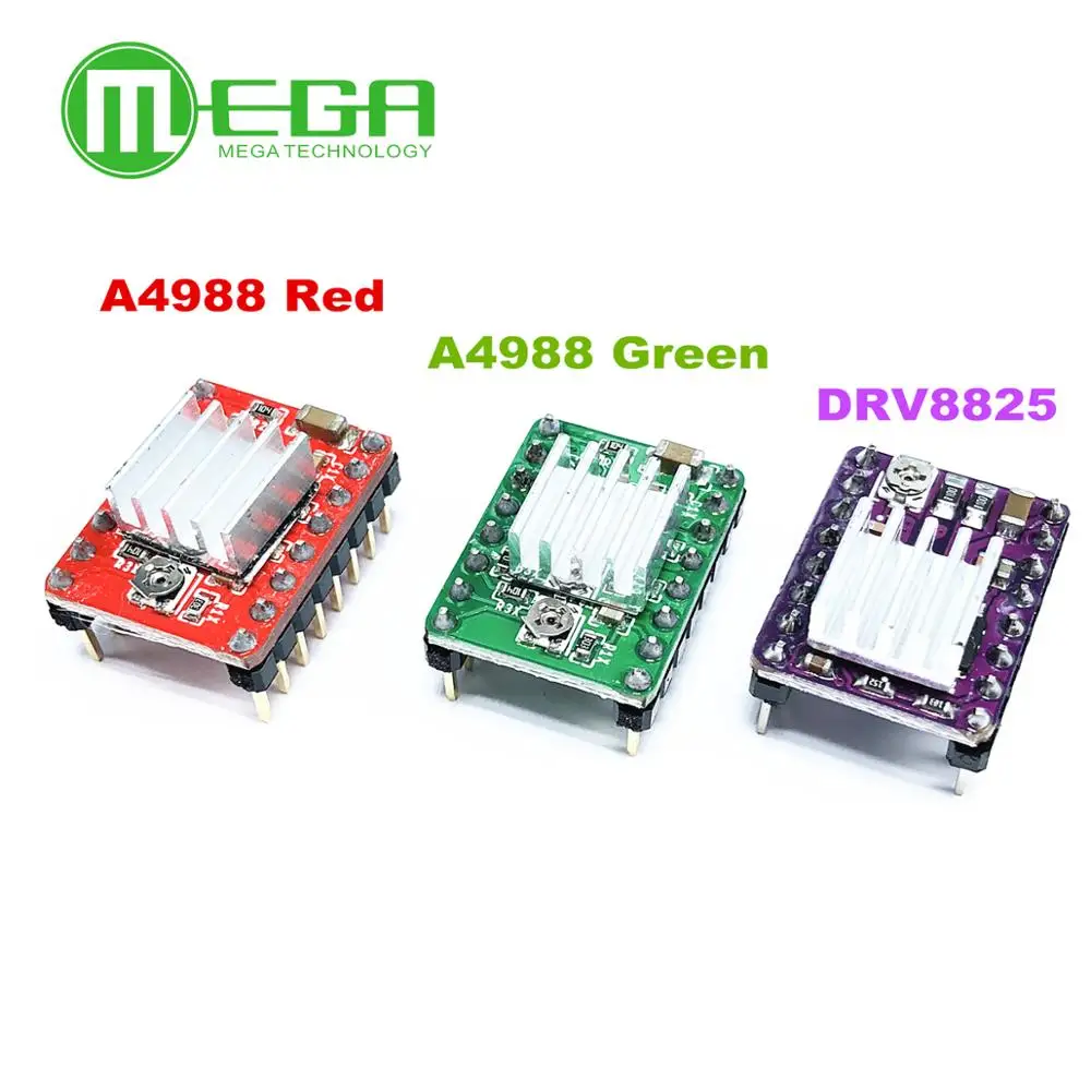 Części drukarki 3D Stepstick A4988 DRV8825 moduł sterownika silnika krokowego z radiatorem Reprap Ramps 1.4/1.5/1.6 płyta sterowania MKS
