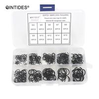 QINTIDES 300 Pieces M4 - M16 Mix Round wire snap rings for shafts snap ring retainer 65 manganese steel circlips M5 M6 M7 M8 M9