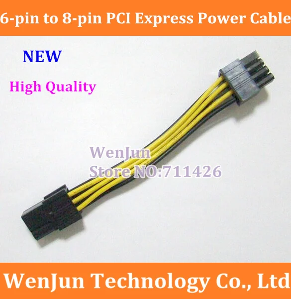 

new PCIE PCI-E 6-pin Female to 8-pin Male PCI Express Power Converter Cable for GPU Video Card 18AWG wire