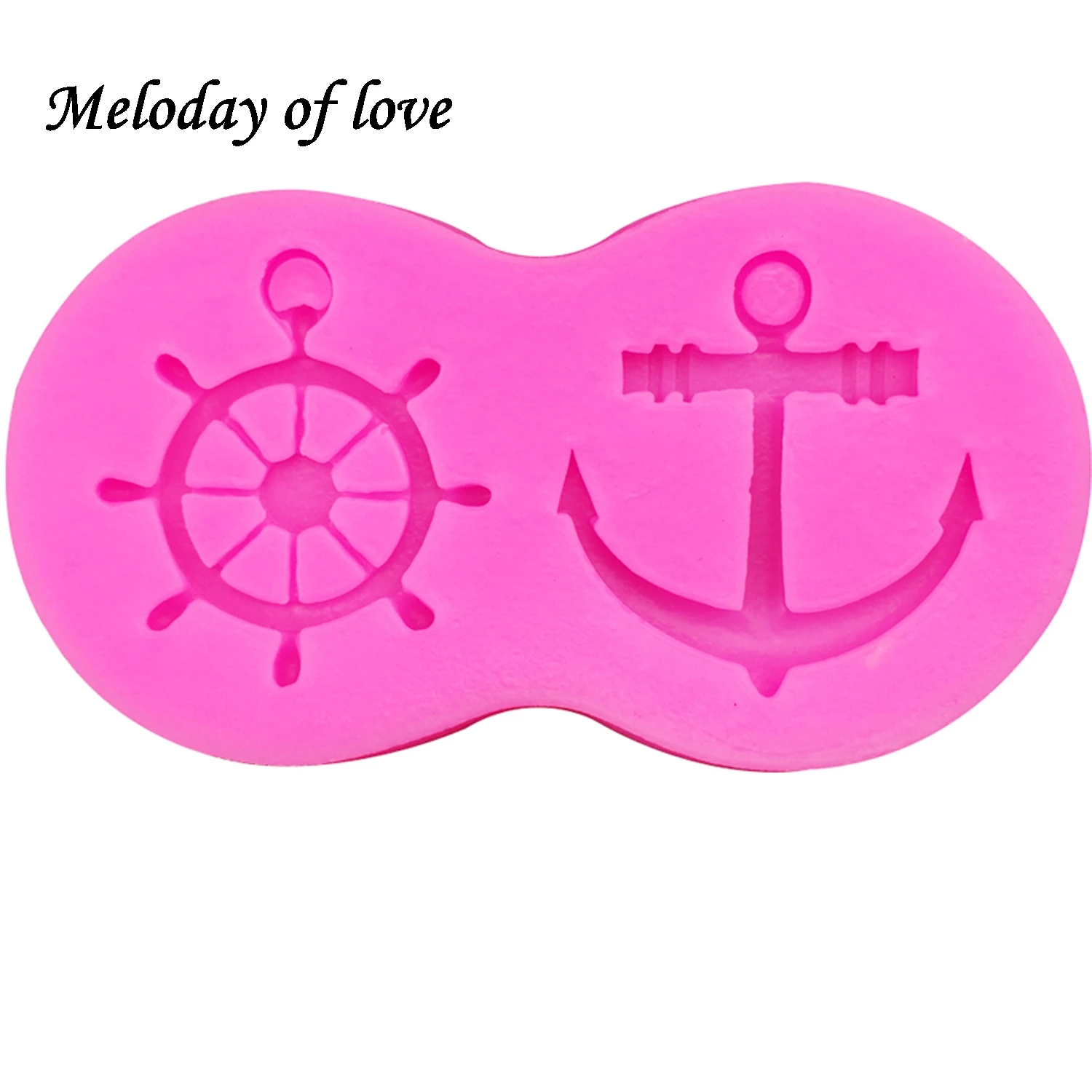 Anchor Rudder Wheel Ship Shape Silicone Mold Fondant Forms Cookie Baking Chocolate Mold Cake Decorating Tools T0209