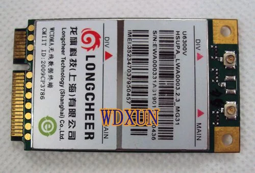 WDXUN WCDMA 모듈, 음성 기능, 미니 PCI-E 52 핀, U6300V, 10 개 전체 배송, 무료 쇼핑