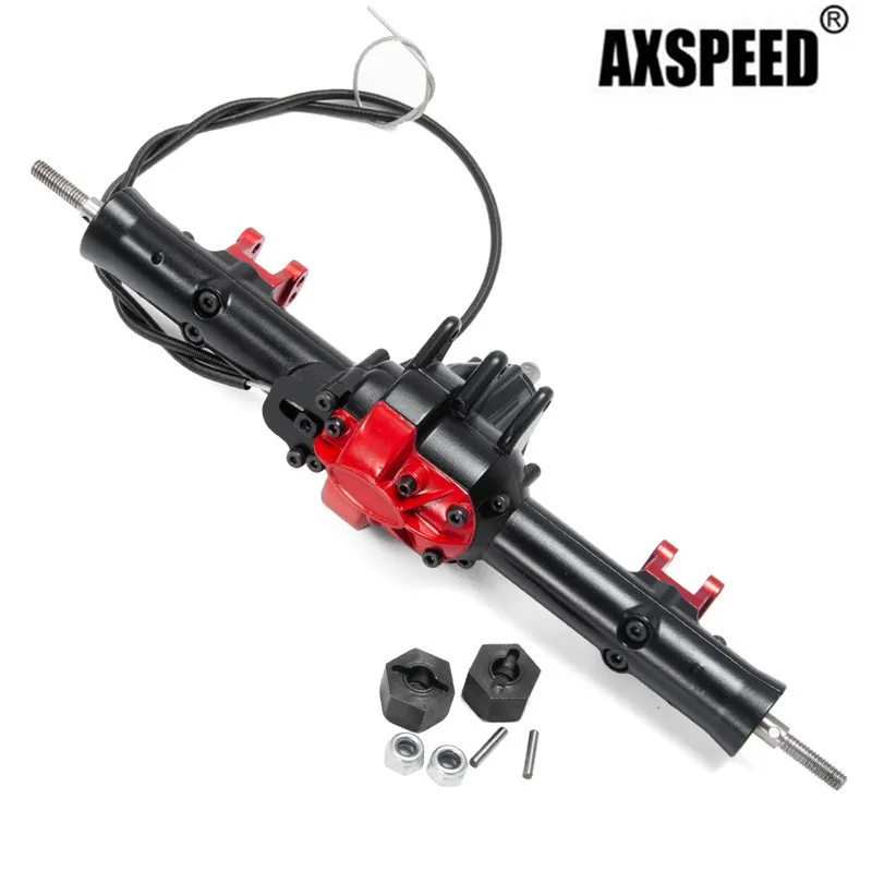 AXSPEED Cimbing Car Metal Front & Rear Axle with Differential Lock Assembly Set for 1/10 D90 TF2 RC Crawler Car Upgrade Parts