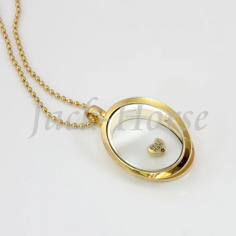 Imagem -03 - Oval Vidro Locket Pingente Flutuante Living Memory Aço Inoxidável