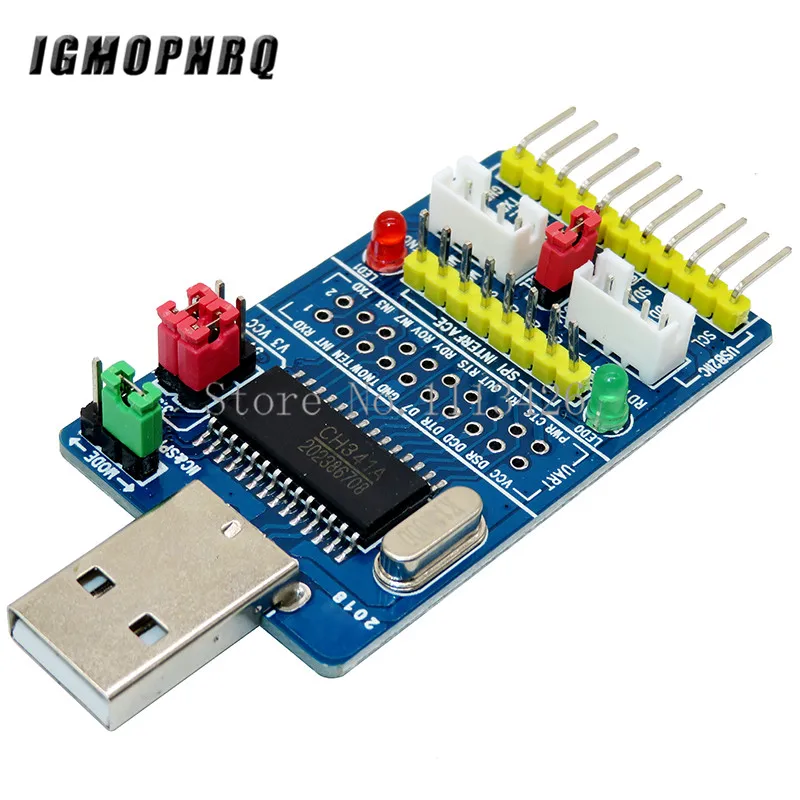 ALL IN 1 CH341A USB to SPI I2C IIC UART TTL ISP Serial Adapter Module EPP/MEM Converter For Serial Brush Debugging RS232 RS485