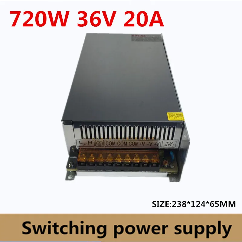 36V 20A 720W Регулируемый источник питания 36V импульсный источник питания для двигателя/промышленного/оборудования S-720-36