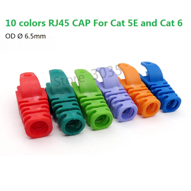 10pcs RJ45 protector for Connector grasp CAT5E CAT6 RJ45 Plug Ethernet Network Cable Strain Relief  RJ45 Plugs protector