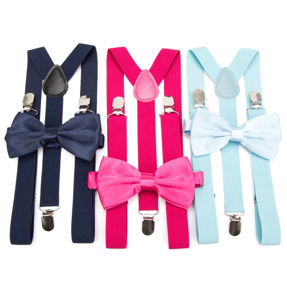 Suspenders Bow Tie Set Men Fashion Suspensorio for Man Boy Women Bowtie Braces Trousers Tirantes Wedding Leisure Shirt Stays