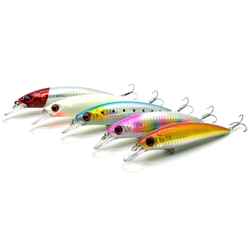 Long Range Cast Minnow Fishing Lure 11cm 13.5g Inner Laser Hard Artificial Lures Bait 1 Piece SALE