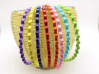 10 Mixed Color Zigzag Shape Hair band Headband Hoop Sports Yoga School Girl 6mm