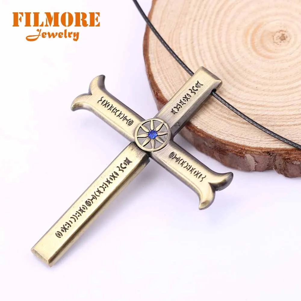 ​Filmore Hot Anime OP Necklace One Juracule Mihawk Piece Necklaces Metal Zinc Alloy Choker Pendant Collares Kolye For Men Women