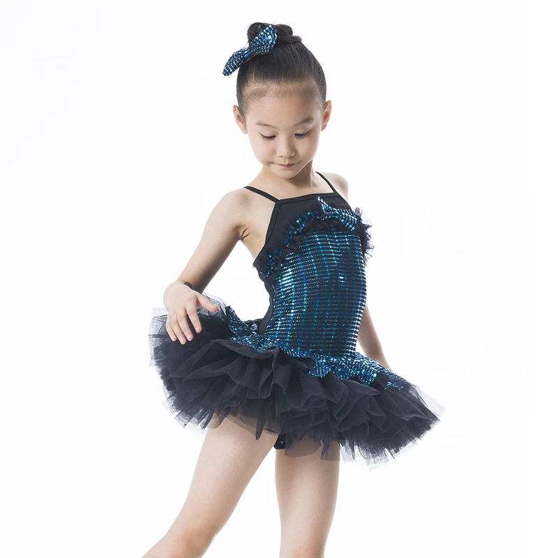

New High Quality Gold Print Fabric Kid Ballet Tutu Dress Girls Ballerina Stage Competition Costume Child Professional Dancewear