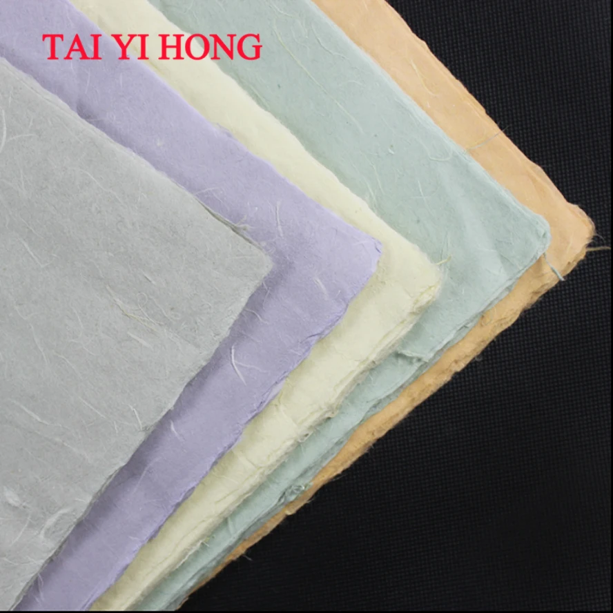 New 5 Colors suits Chinese Yunlong Xuan Paper For Calligraphy or Painting Handmade Rice paper