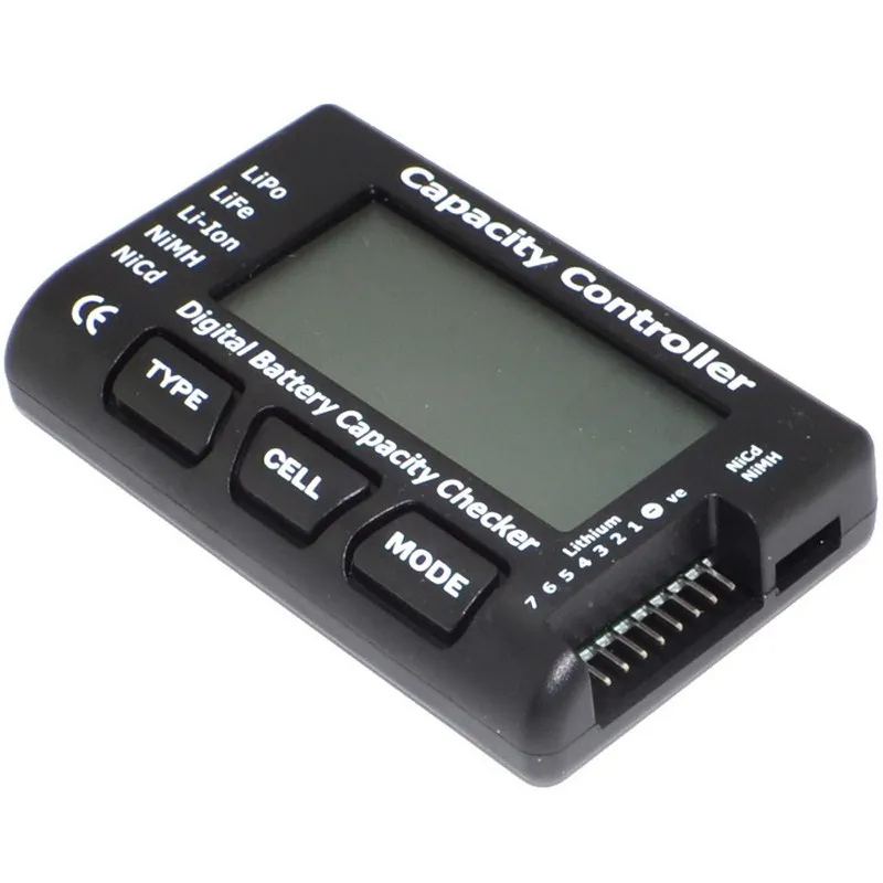 Digital Battery Capacity Checker for LiPo Voltage Test Capacity Controller for LiFe Li-Ion Nicd NiMH Cellmeter-7 Battery Tester