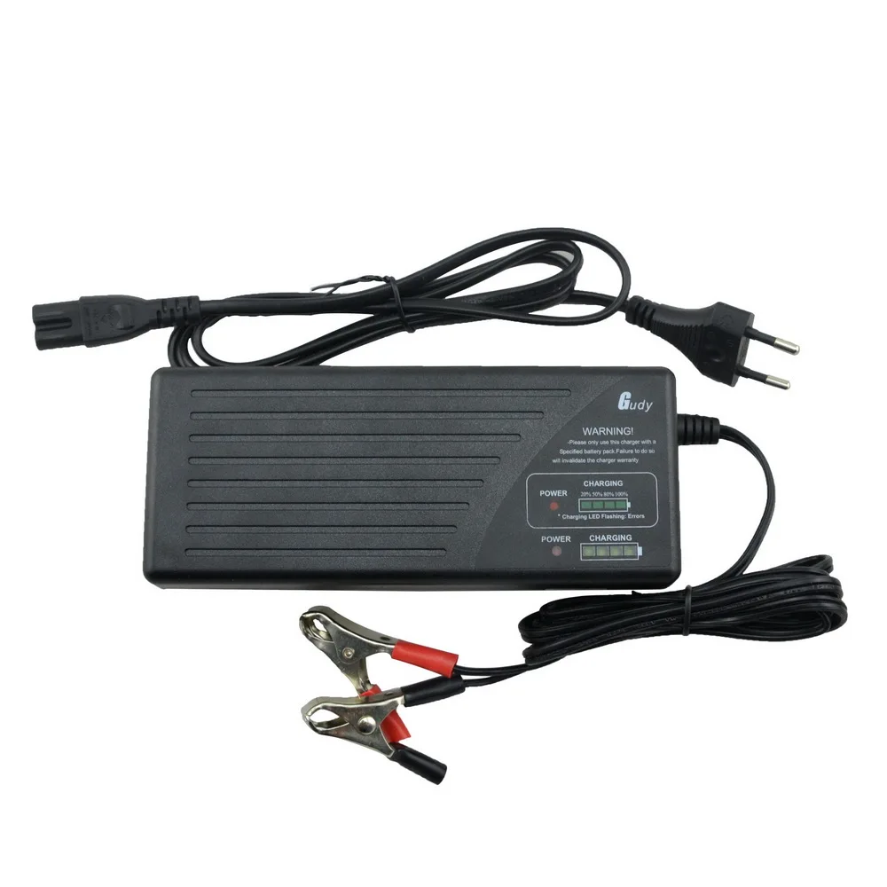 

36V 1.8A Lead acid battery charger with 5 LEDs to display battery fuel gauge, for 36V SLA AGM GEL VRLA battery