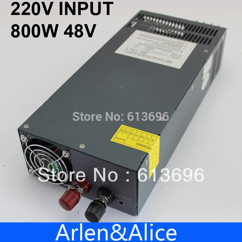 

800W 0V TO 48V adjustable 16.6A 220V Single Output Switching power supply for LED Strip light AC to DC