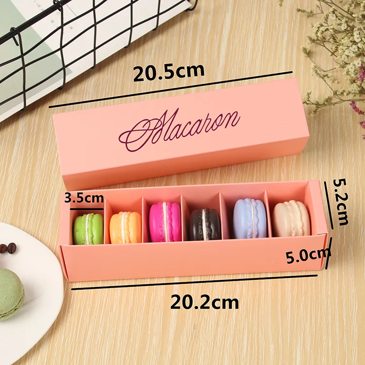 4 colors macaron packaging wedding gift laser paper boxes 6 grids chocolates box/cookie box W7549