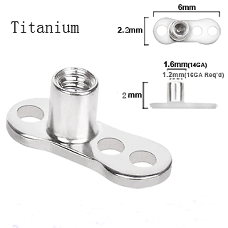 Tindik 10 Buah Menawan Lot Mikro Tindik Kulit Base & Atasan Skinner Penyelam Kepala Implan Tubuh Piercing Perhiasan